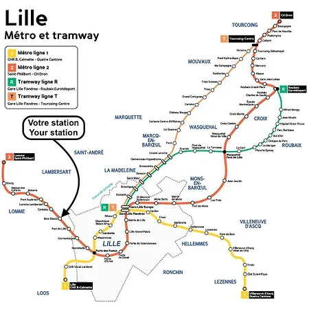 Calme Avec Parking, Proche Metro דירה